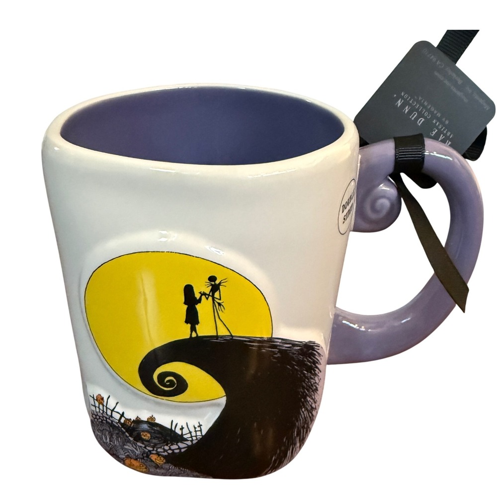 Rae Dunn Disney‎ Nightmare Before Christmas Jack Sally Mug Cup Purple Halloween